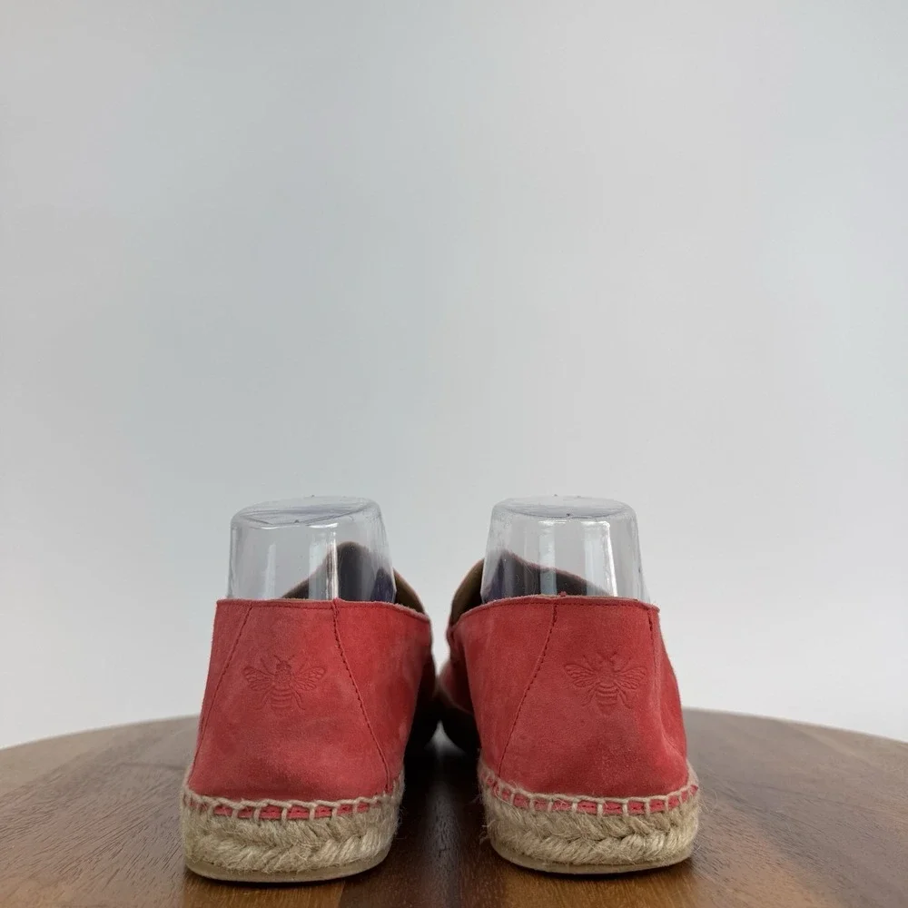 Womens Bougeotti Hot Pink Suede Casual Espadrille Penny Loafers Shoes Size EU 42